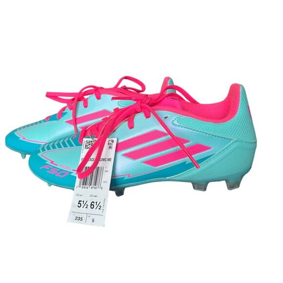 adidas Other - NWT Kids Adidas F50 League Messi FG/MG Soccer Cleats, Size 5.5. Blue/Pink